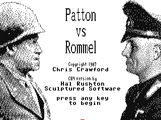 Patton vs Rommel title screen for Commodore 64